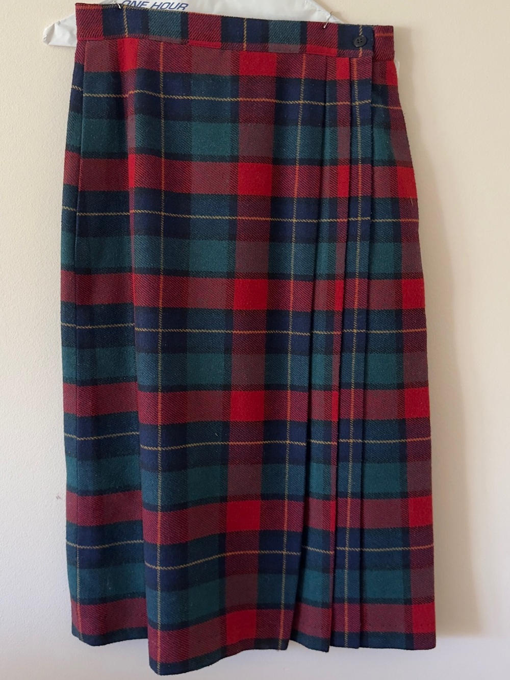Classic Red & Green Plaid Wrap Skirt